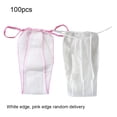 thumbnail image 4 of Minnieouse 100 Uds. Bragas desechables de viaje en Tanga, ropa interior de Spa con espalda en T, calzoncillos de Sauna elásticos no tejidos para Ropa interior Blanco, 4 of 6