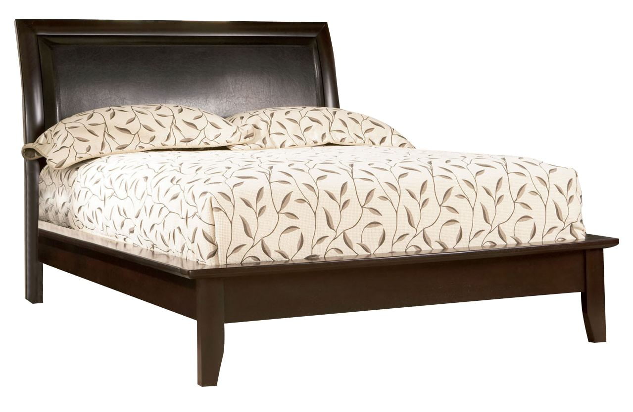 Phoenix Deep Cappuccino California King Platform Bed With Faux Leather