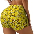 thumbnail image 2 of Yellow Rubber Duck Workout Shorts For Women Scrunch Butt Lifting Yoga Gym Seamless Booty Biker Shorts Medium, 2 of 9