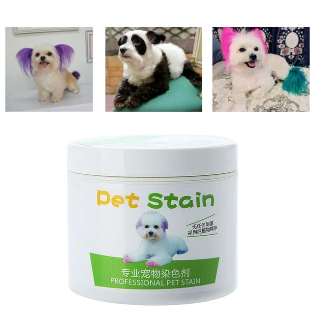 Flmtop Teinture Professionnelle pour Animaux 100 ml Anti-Allergène Crème Colorante pour Poils de Chat et de Chien Vert Turquoise