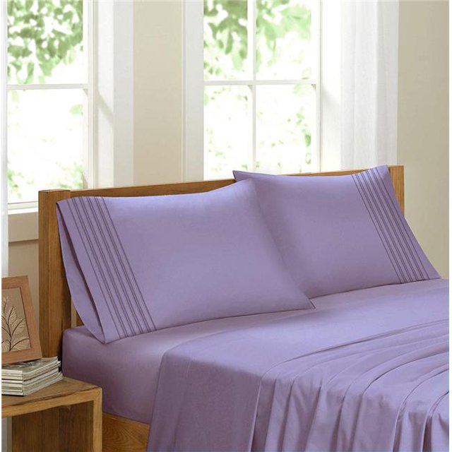 Egyptian Comfort Sateen Sheet Set, Mauve - Queen