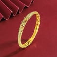 thumbnail image 2 of Pulsera Vietnamese Gold Placer Retro Floral para mujer, 2 of 2