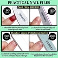 thumbnail image 2 of Nail Tools, Nail Care Kit, Nail Files 100/180, Nail Buffer Block, Cuticle Nippers, Cuticle Pusher, Cuticle Peeler, Nail Lifter for Ingrown Toenails, Toenail File, Manicure Kit, Green, 2 of 8