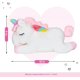 thumbnail image 2 of WhiteAlmohada de felpa suave de unicornio relleno blanco con alas de cuerno de arcoíris cumpleaños para niñas pequeñas, 15,5', 2 of 3