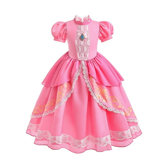 Vestido de princesa color melocotón rosa Ropa de juego para niños Vestidos Faldas para niños