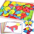 thumbnail image 1 of Juguete educativo de madera con 3 nutrias, 150 unidades, con estampado de bloques, 1 of 6