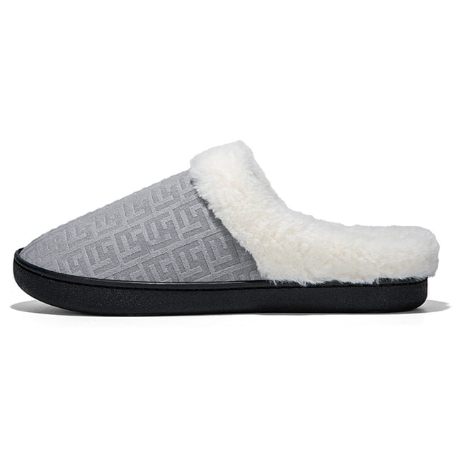 Peludas Zapatos Casa Sin Cordones Felpa Cómodas para Otoño Invierno