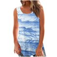 thumbnail image 2 of Odbmxy Summer Ladies Tank Tops Sleeveless Womens Tops Plus Size Leisure Daytime Graphic Relaxed Fit Soft Tops,Blue XXL, 2 of 5