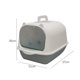 thumbnail image 2 of Inodoro cerrado jinwen Bandeja de arena desmontable portátil reutilizable Gris blanco, 2 of 8