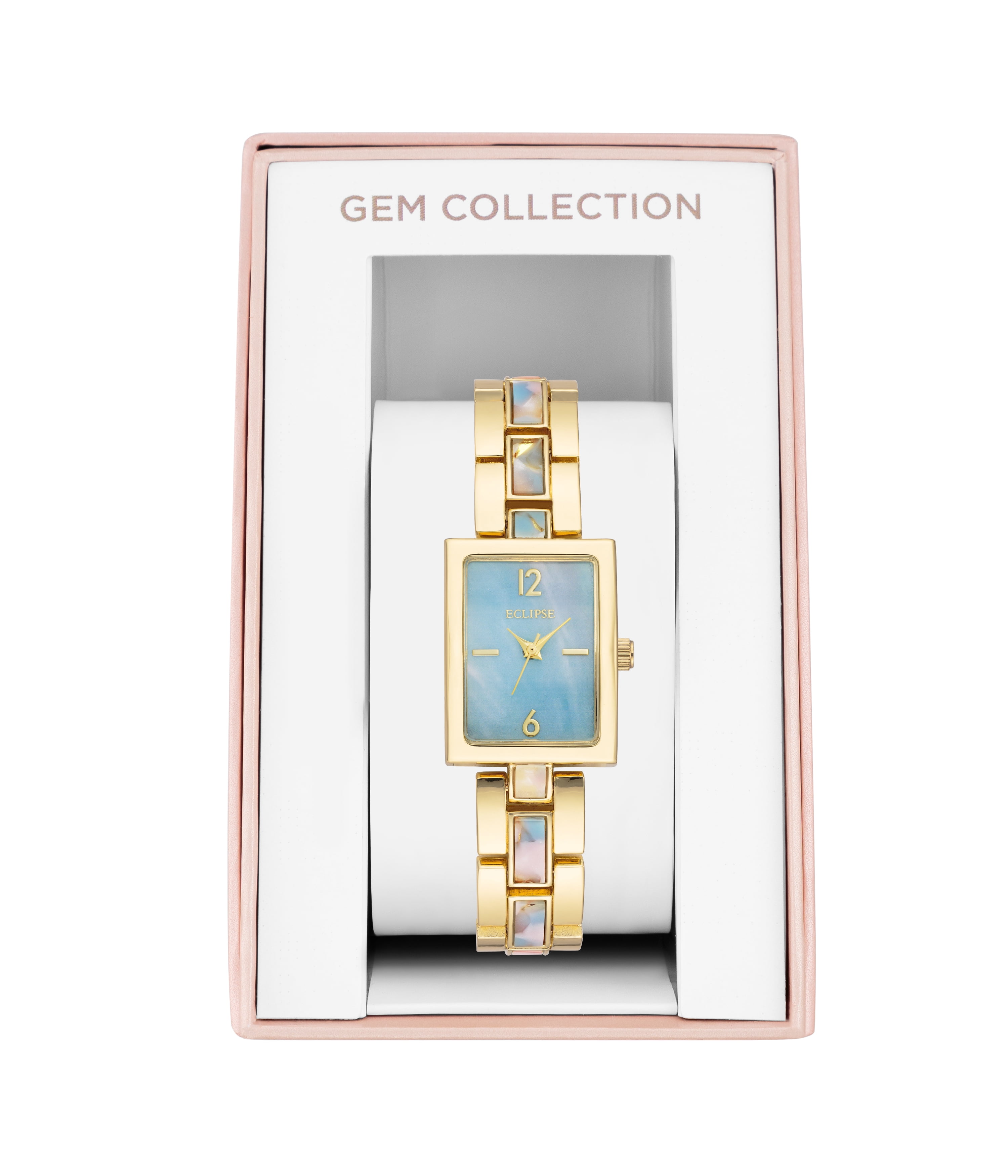 Eclipse Ladies Adult Blue Dial Tank Watch