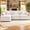 White, variant on FvMuCore 111.5" Sectional Couches for Living Room, 4 Seater L Shaped Cloud Couch with Ottoman and 5 Pillows,Blue