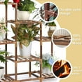 thumbnail image 3 of Plant Stand Plant Shelf,Wood Plant Stands Multi-Functional Creative Plant Shelves for Multiple Plant for Indoor Outdoor Garden Balcony Living Room Office 7 Pots, 3 of 10