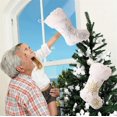 thumbnail image 3 of 2Pcs Christmas Stockings, Candy Stocking with Snowflake Pattern, Christmas Tree Fireplace Bedside Decoration Socks, Used for Christmas Family Holiday Party Decoration, 3 of 6