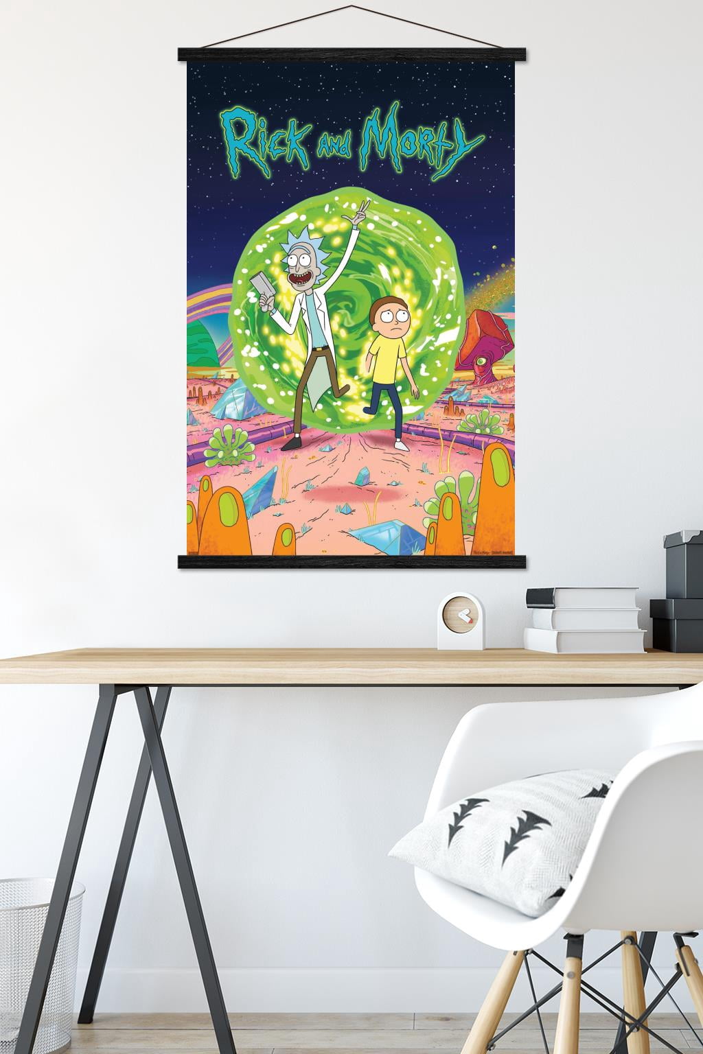 Rick And Morty - Cover Wall Poster with Magnetic Frame, 22.375" x 34"