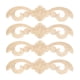 thumbnail image 2 of Apliques de tallado, 4 piezas, hermosa flor tallada, decoración de muebles, apliques de madera, innovación moderna, 2 of 9