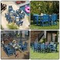 thumbnail image 6 of FODINGHILL 5-Piece Outdoor Dining Sets,HDPE Outdoor Dining Table Set with Umbrella Hole & 4 HDPE Chairs,Blue, 6 of 9