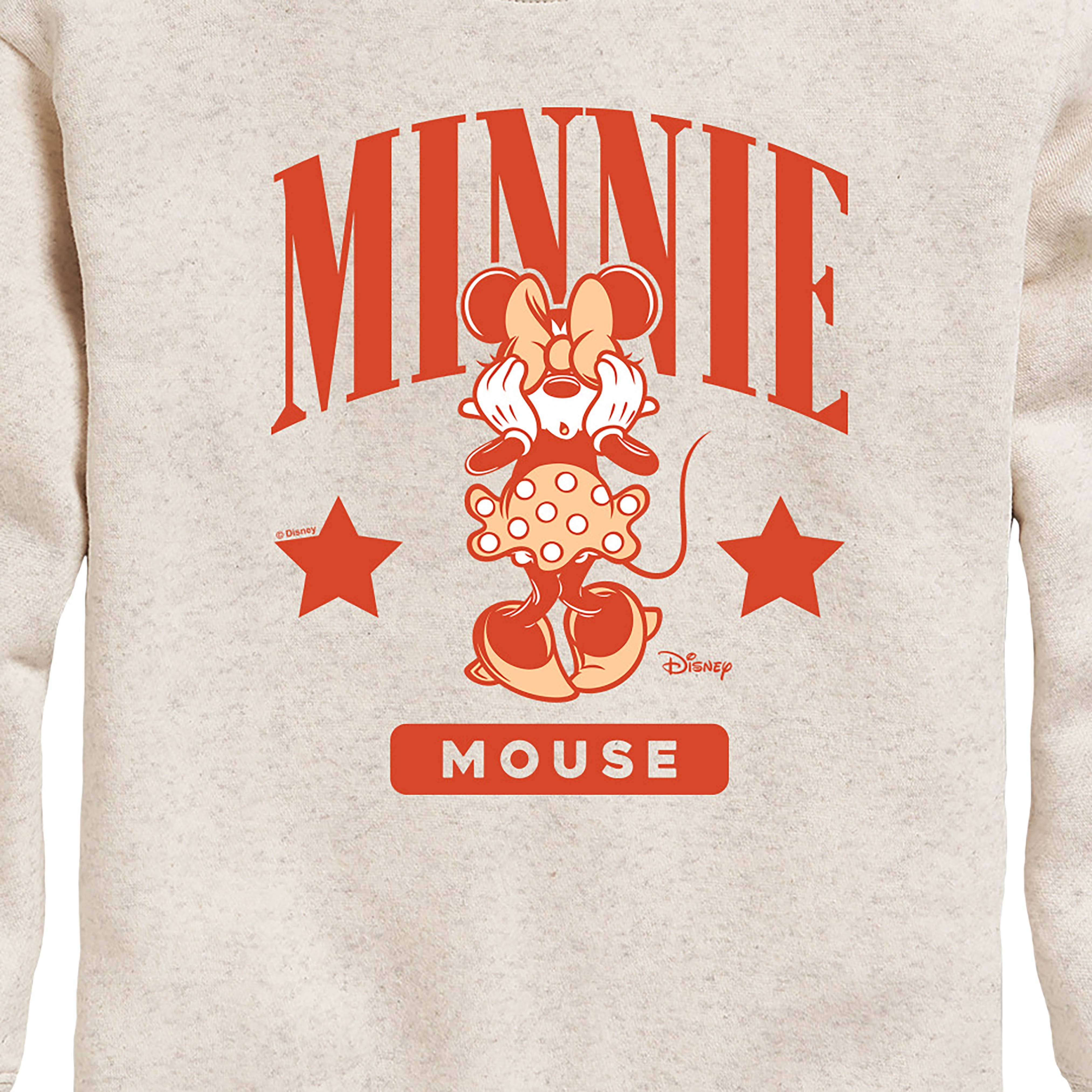 Disney - Minnie Mouse Collegiate - Toddler & Youth Crewneck Fleece