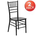 thumbnail image 4 of 2 Pack HERCULES Series Black Wood Chiavari Chair, 4 of 9