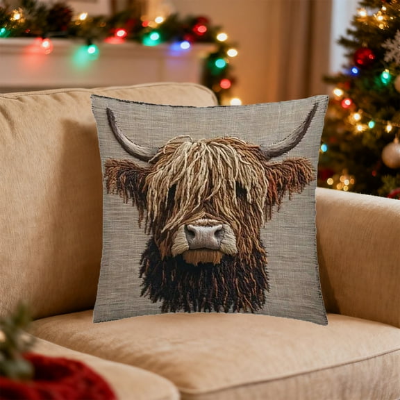 Easter Flat 2D Vintage Animal Printed Pillow Cover, Short Cushion Case Sofa Car Bedroom Living Room, Cozy Decorative Throw Pillow Cover Washable Fabric, Durable Pillow Protector Home Decoration, 1pc