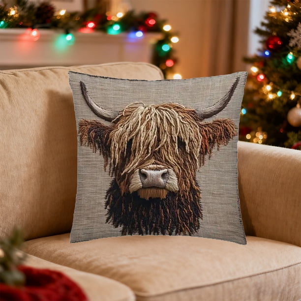 Funda de almohada de animal estampada, funda corta y suave con textura acogedora, cojín decorativo para sofá, cama y sillón, 45x45 cm, negro