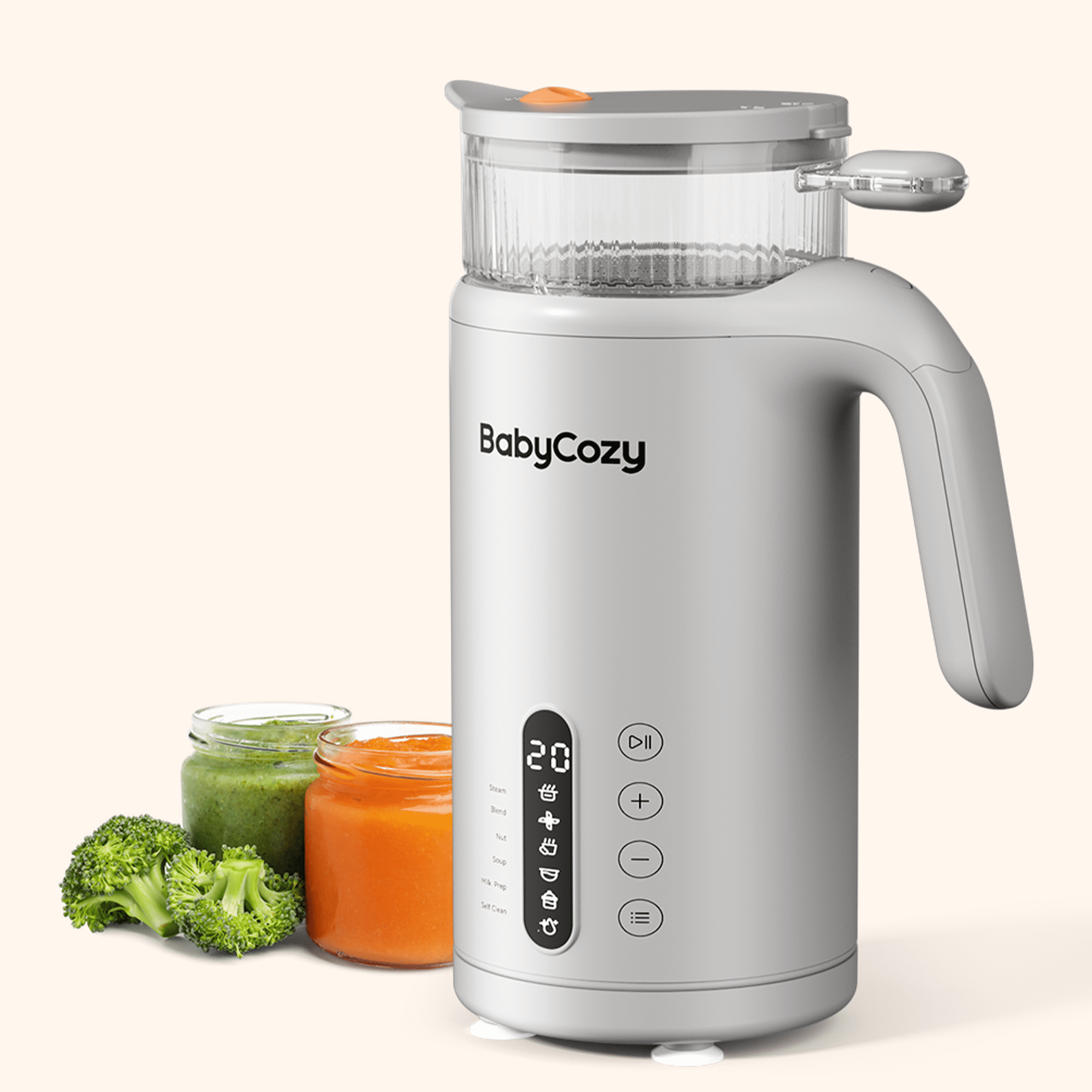 GROWNSY Baby Food Maker | Baby food Processor | All-in-One Baby Food Puree  Blender Steamer Grinder Mills Machine Auto Cooking & Grinding with Self