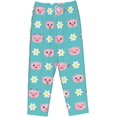 thumbnail image 7 of PISONIC Cute Cartoon Piglets Printed Women's Pajama Pants, Comfy Pajama Bottoms With Pockets&Drawstring, 7 of 7