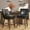Brown, variant on Soges Swivel Bar Stool with Cushion Set of 2, PU Leather Counter Height Bar Chair with Rubber Wood Legs, Brown