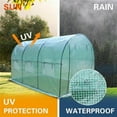 thumbnail image 2 of Portable Large Walk-in Greenhouse 12'X7'X7' , UV Protection & Waterproof Heavy Duty Plant Gardening Dome Tent 2 Zippered PE Durable Mesh Doors, with Bracket, Tent Cloth, 2 of 7