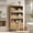 Yellow Oak, variant on Homieasy Modern Fluted Storage Cabinet, 51.2" Tall Freestanding Organizer with 3 Drawers & Open Shelf, Versatile Pantry Cabinet for Bathroom, Kitchen, Entryway - for Small Spaces,Yellow Oak