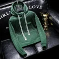 thumbnail image 5 of Sudadera con capucha estética para hombre, ropa masculina, sudadera con capucha verde lisa, nueva, de lujo, estilo coreano holgado, sin marca, barata, para otoño, 5 of 5