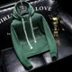 thumbnail image 5 of Sudadera con capucha estética para hombre, ropa masculina, sudadera con capucha verde lisa, nueva, de lujo, estilo coreano holgado, sin marca, barata, para otoño, 5 of 5