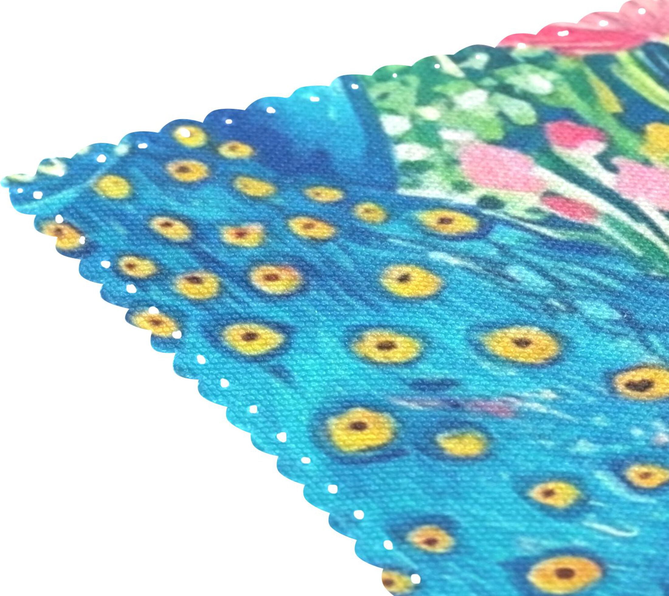 Regal Peacocks 6-Piece 12x18in Durable Place Mats, Heat-Proof and Non-Slip