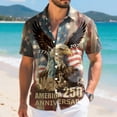 thumbnail image 4 of Yindaity Mens 4th Of July Shirts USA American Flag Patriotic 4th of July Bald Eagle T-Shirt(Grey,3XL), 4 of 6