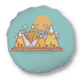 thumbnail image 1 of Cartoon Bear Mountain Animal Round Throw Pillow Home Decoration Cushion, 1 of 3