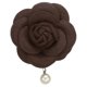 thumbnail image 1 of Uxcell Elegante Camelia Broches de Tela con Perlas Artificiales Pines Florales para Mujeres Marrón, 1 of 7