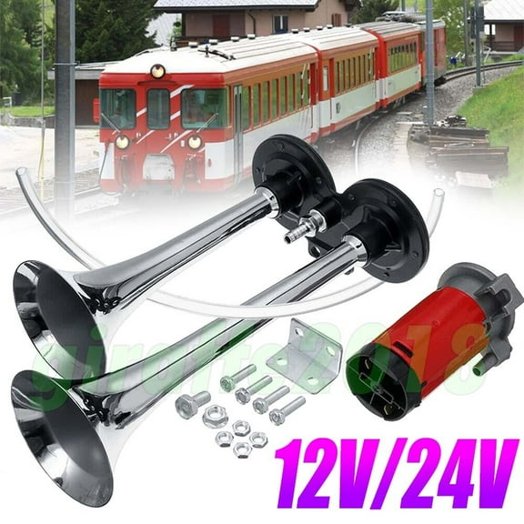 1000DB Dual Trumpets Truck Boat Train Speaker Super Loud Car Electric Horn New