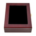 thumbnail image 3 of Caja de almacenamiento de madera para exhibición de pelotas de golf, joyero bolas, escaparate, superficie lisa, cierre de Metal, Color rojo 220x170x65mm, 3 of 8