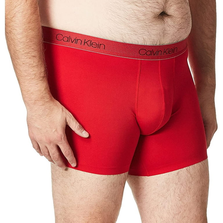 Calvin Klein Mens Microfiber Mesh Contour Boxer Briefs