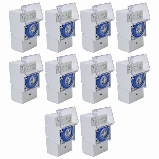 10X Sul181H Temporizador Mecánico 24 Horas Interruptor de Tiempo Temporizador de Relé Eléctrico Programable