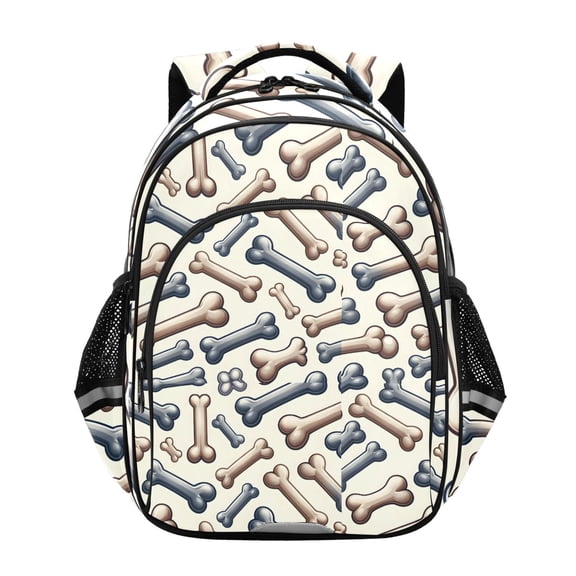 ALAZA Bones Dog Pattern School Backpack Elementary Bag Bookbag Travel Rucksack