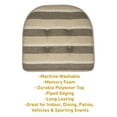 thumbnail image 5 of Bradford Striped U-Shaped Memory Foam Chair Pad Beige and Brown 4-Pack, 5 of 6