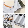 thumbnail image 7 of YUEHUA Boys Clothes Set Loose Fit Elastic Waist Shorts Tractor Pattern Loose Casual T-Shirt and Shorts Summer Clothes for Kids 3-8 Years, 7 of 7