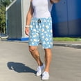 thumbnail image 7 of Kdxio Blue Popcorn Print Mens Sleep Shorts Bottoms Soft Comfy Pajama Wear Pants with Drawstring Pockets, 7 of 7