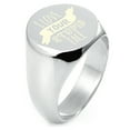 thumbnail image 1 of Sterling Silver I Love Your Stupid Face Engraved Round Flat Top Polished Ring, 1 of 1