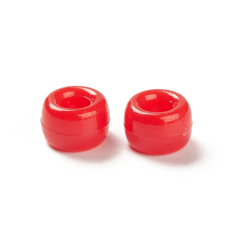 Christmas Theme Opaque Acrylic Beads Rondelle Mixed Color 9x6x6mm Hole: 3.7mm about 1900pcs/500g