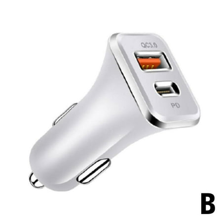 2 Pack Dual Port USB-C Fast Car Charger PD For iPhone Apple 14 13 12 11 Pro Max K8L4