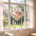 thumbnail image 3 of Clearance! Suncatcher Window Hanging Ornament Floral Butterfly Acrylic Wind Chime with Crystal Pendant for Home Bedroom Living Room Window Garden Boho Wall Art Decor, 3 of 7