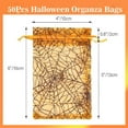 thumbnail image 2 of 50 Pcs Halloween Organza Treat Bags, 4x6inch Small Goodie Candy Bags Drawstring Mesh Gift Pouches Halloween Candy Gift Bag for Candies Trick or Treat, 2 of 7