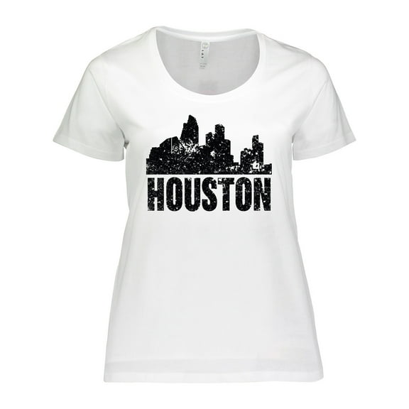 Inktastic Houston Skyline Grunge Women's Plus Size T-Shirt