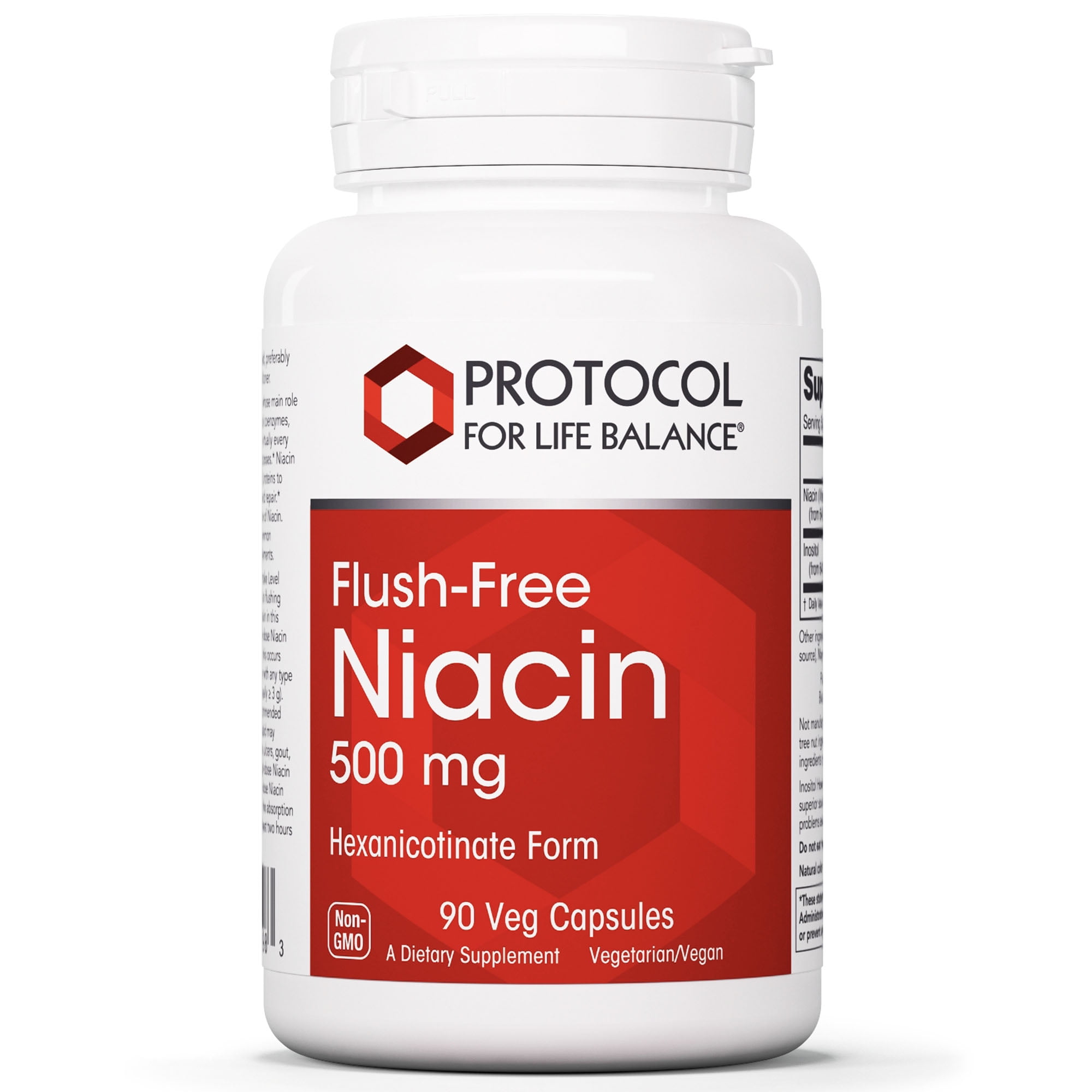 Protocol Niacin 500mg Flush Free Vitamin B3 Energy 90 Veg Caps
